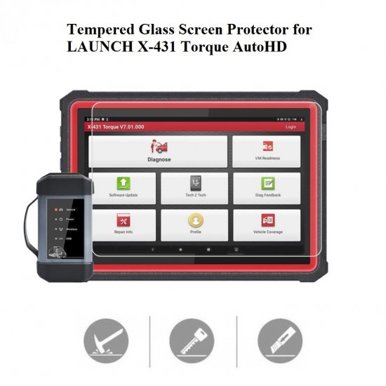 Tempered Glass Screen Protector for LAUNCH X431 Torque AUTOHD - Click Image to Close